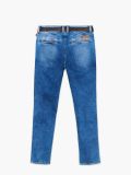 Blugi chino slim, cu curea - albastru - CROPP - small7