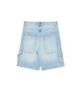 Denim kratke hlače z učinkom pranja - modra - CROPP - small2