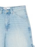 Denim kratke hlače z učinkom pranja - modra - CROPP - small3