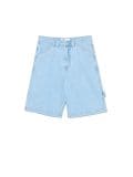 Denim kratke hlače z učinkom pranja - modra - CROPP - small1