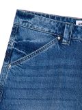 Denim kratke hlače z učinkom pranja - modra - CROPP - small3
