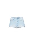 Denim kratke hlače z učinkom pranja - modra - CROPP - small1
