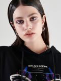 Hanorac oversized cu imprimeu - negru - CROPP - small3