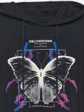 Hanorac oversized cu imprimeu - negru - CROPP - small6
