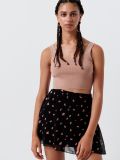 Spódnica mini w kwiaty - czarny - CROPP - small4