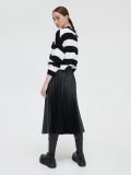 Plisseerock aus Kunstleder - Schwarz - CROPP - small2