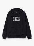 Felpa con cappuccio e stampa fotografica - Nero - CROPP - small1