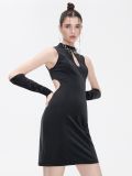 Czarna sukienka z wycięciami - czarny - CROPP - small4
