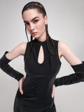 Czarna sukienka z wycięciami - czarny - CROPP - small1