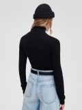 Pulover cu guler rulat - negru - CROPP - small3