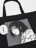 Duża torba z nadrukiem anime - czarny - CROPP - small2