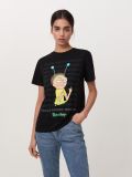 Tričko oversize Rick and Morty - černý - CROPP - small1