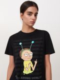 Tričko oversize Rick and Morty - černý - CROPP - small2