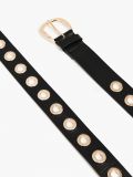 Szeroki pasek z metalowymi oczkami - czarny - CROPP - small2