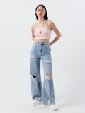 Jeansy wide leg - niebieski - CROPP - small1
