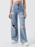 Jeansy wide leg - niebieski - CROPP - small2