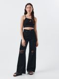 Jeansy wide leg - czarny - CROPP - small1