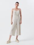 Kombinezon z lnem - kremowy - CROPP - small1