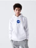 Bluza z kapturem NASA - biały - CROPP - small1
