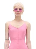 Vestito midi semplice - rosa pastello - CROPP - small3