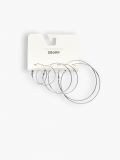 Set de 3 perechi de cercei rotunzi - argintiu - CROPP - small2