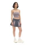 Gładki top bandeau - jasny szary - CROPP - small2