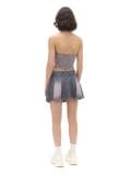 Gładki top bandeau - jasny szary - CROPP - small3