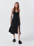 Rochie midi cu șliț lateral - negru - CROPP - small1