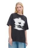 Koszulka z motywem twarzy UNISEX - czarny - CROPP - small1