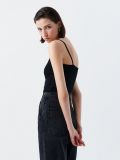 Dzianinowy top na ramiączkach - czarny - CROPP - small3
