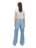 Blugi wide leg - albastru - CROPP - small3