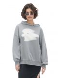Szara bluza z kapturem i nadrukiem - szary - CROPP - small1