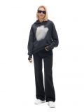 Czarna bluza z kapturem i nadrukiem - czarny - CROPP - small2