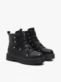Trapery z imitacji skóry - czarny - CROPP - small3