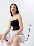Crop top uni - negru - CROPP - small2