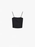 Crop top uni - negru - CROPP - small4