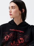 Bluza oversize z nadrukiem - czarny - CROPP - small1