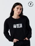 Bluză sport cu imprimeu fotografic - negru - CROPP - small1