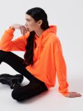 Bluza z kapturem i napisem - pomarańczowy - CROPP - small1