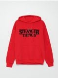 Mikina s kapucňou Stranger Things - červená - CROPP - small4