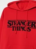 Mikina s kapucňou Stranger Things - červená - CROPP - small5