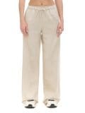 Spodnie z dodatkiem lnu - kremowy - CROPP - small2