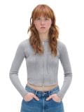 Hanorac cu glugă și fermoar - gri-neutru - CROPP - small1