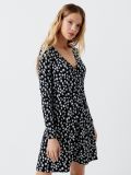 Elöl átlapolt ruha - fekete - CROPP - small2