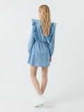 Jeansowa sukienka z falbanami - niebieski - CROPP - small3