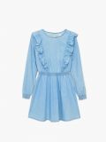 Jeansowa sukienka z falbanami - niebieski - CROPP - small4