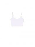 Biały crop top na ramiączkach - biały - CROPP - small2