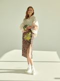 Spódnica midi w kwiaty - czarny - CROPP - small1