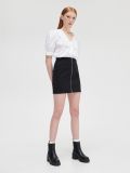 Denimowa spódnica z zamkiem - czarny - CROPP - small2