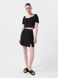 Fustă cu buline - negru - CROPP - small1